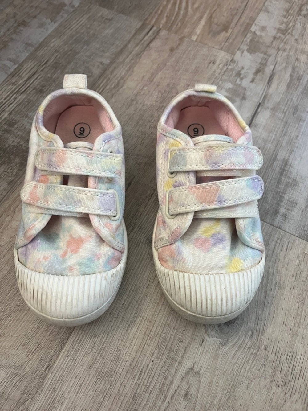Cat & Jack Pastel Tie-Dye Velcro Sneakers - Pink/Multicolor